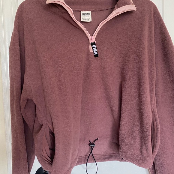 PINK Women’s Fleece Quarter Zipped Pull Over - Picture 4 of 4